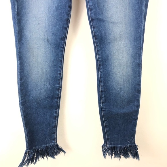 Frame Denim Blue Le Skinny Jeanne Raw Hem Jeans 24 - Picture 7 of 8